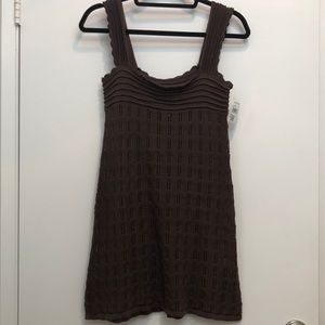 Brown crochet dress